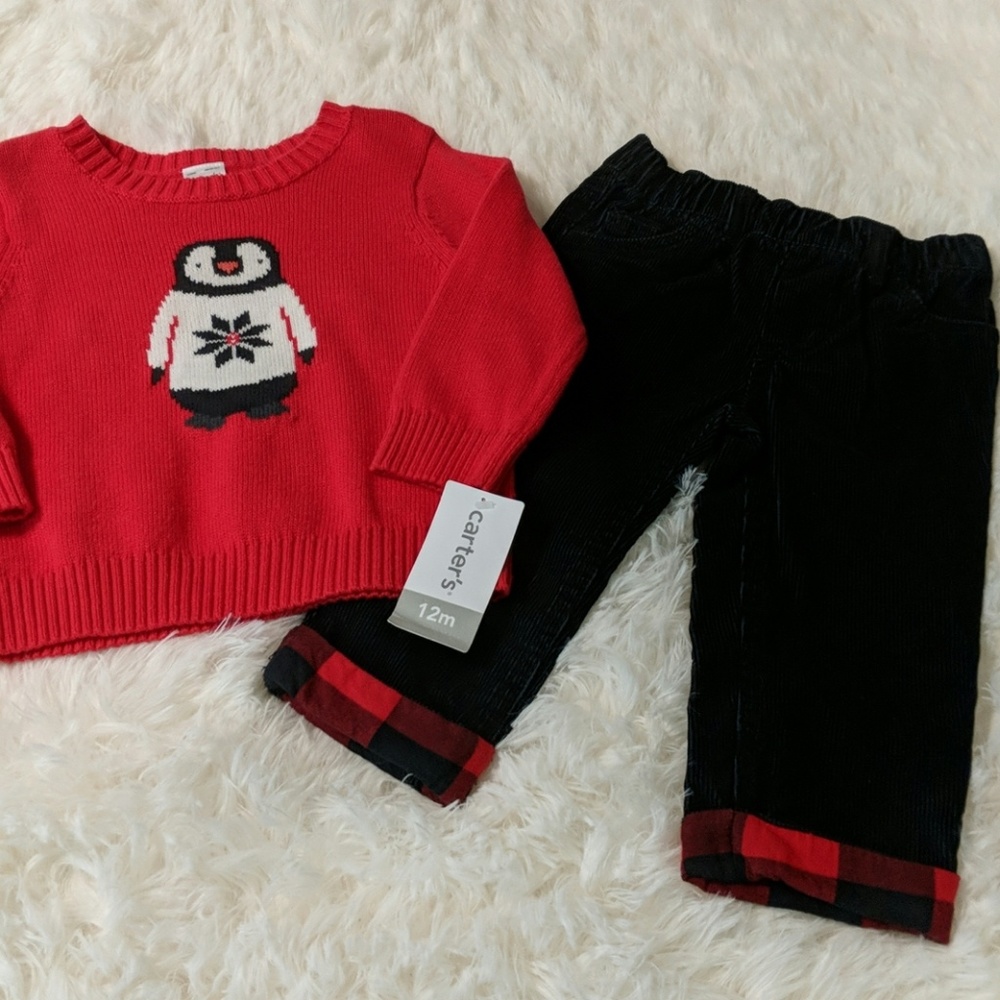 Carter's Penguin Sweater / Matching Pants